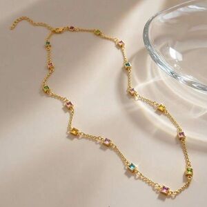 Elegant Multicolor Gemstone Necklace